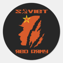 Soldat d'armée rouge soviétique adhésif rond