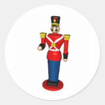 Soldat de jouet autocollant rond