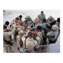 Soldats des USA priant - customisé Cartes Postales