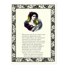 Sonett Nr. 138 durch William Shakespeare Postkarten