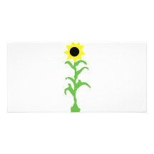 Sonne-Blumenikone Individuelle Foto Karten