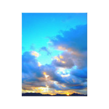 Sonnenaufgang über Mohave-Leinwand-Druck Galerie Gefaltete Leinwand