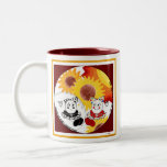 Sonnenblume-Keramik-Kaffeetasse - wunderlicher Kun