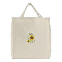 Sonnenblume-mit Monogramm Taschen-Tasche