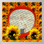Sonnenblume-Sonnenaufgang Hinzufügen-ein-Foto Plakat