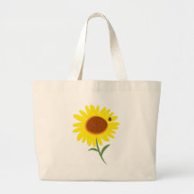 Sonnenblume u. Marienkäfer Einkaufstaschen