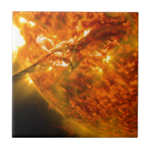 Sonneneruption oder Kranz-Massenausstoßen am Sun Fliesen