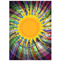 Sonnenschein und Regenbogens