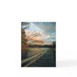 Sonnenuntergang-Glühen auf Pier notecards