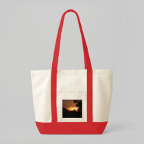 Sonnenuntergang über der Bauernhof-Taschentasche taschen