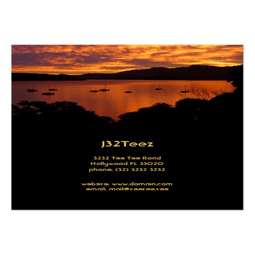 Sonnenuntergang-Visitenkarte