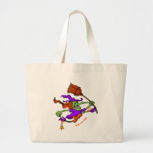 Sorcière folle sautant pour la joie sacs fourre-tout