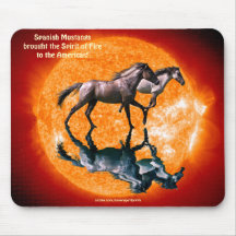 Spanische Mustangstallions-Pferde Sun Mousepad