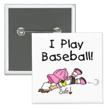 Spiel-Baseball-T-Shirts und Geschenke des Mädchen- Anstecknadel