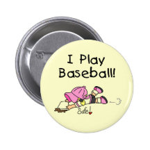 Spiel-Baseball-T-Shirts und Geschenke des Mädchen- Anstecknadel