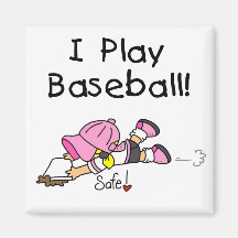 Spiel-Baseball-T-Shirts und Geschenke des Mädchen- Magnete
