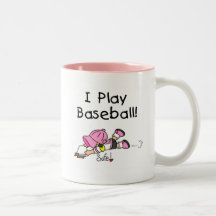 Spiel-Baseball-T-Shirts und Geschenke des Mädchen- Tee Tassen