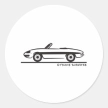 Spinne 1966 Alfa Romeos Duetto Veloce Runde Aufkleber
