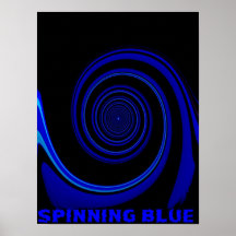 SPINNENDES BLAU PLAKATDRUCKE