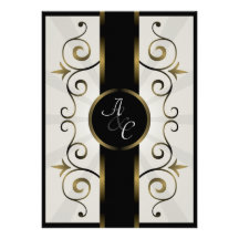 Spirale élégante de crème de noir d'or de faire-pa