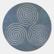 spirale triple celtique - argent antique d'OneLine Adhésifs