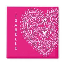 Spitze-Herz-Name-Magnet