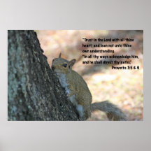 Sprichwort-3:5 u. 6 Schrifts-Plakat
