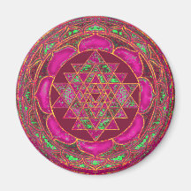 Sri Lakshmi Yantra Mandala Kühlschrankmagnet
