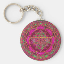 Sri Lakshmi Yantra Mandala-Schlüsselkette Schlüsselanhänger
