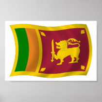 Sri Lanka Flaggen-Plakat-Druck