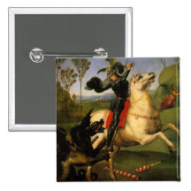 St George und der Drache Button
