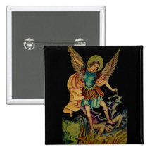 St Michael Arkhangel Badges Avec Agrafe