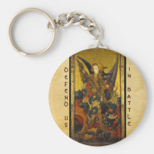 St Michael, das den Teufel besiegt Schlüsselanhänger