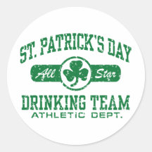 St Patrick Tagestrinkendes Team Aufkleber
