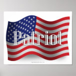 Staat-Patriot-wellenartig bewegende Flagge Plakate