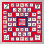 STAATS-BLUMEN RED/560 USA 50 POSTERDRUCKE