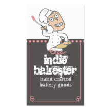 städtischer indie Comicgebäck-Kochs-Backen-Zuckerg Visitenkartenvorlage