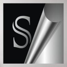 Stahlschalen-Monogramm "S " Poster