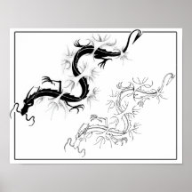 Stammes- Drache Posterdrucke