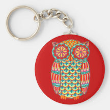 Starkes Eule keychain Schlüsselband
