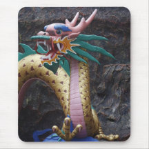 Statue chinoise de dragon tapis de souris
