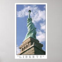 Statue d'affiche de liberté