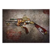 Steampunk - arme à feu - l'arme de poing cartons d'invitation