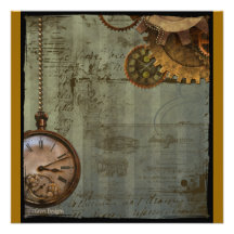 Steampunk Zeit-Maschine Einladungen