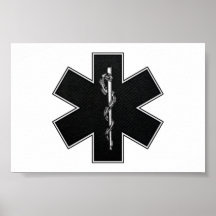 Stern des Lebens (BW) Plakatdruck