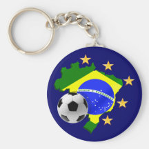 Stern-Fußballgeschenke Brasilien-Karte 5 Schlüsselband