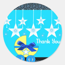 Stiker zur Babyparty Runde Aufkleber