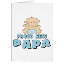 STOLZER NEUER Papa-Junge Grußkarte