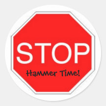 Stoppen Sie Hammer-Zeit Sticker