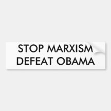 STOPPEN SIE MARXISMDEFEAT OBAMA AUTOSTICKER
